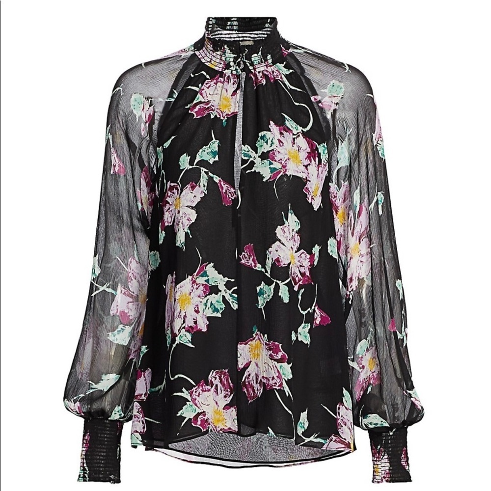NWT A.L.C Venetia Floral Silk Blouse size 6